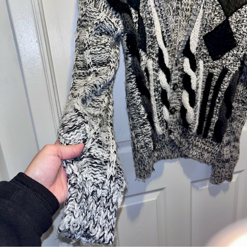 Vintage Nino Foriero Cardigan Sweater 90' long sleeve grandpa Medium Men winter - Picture 4 of 6